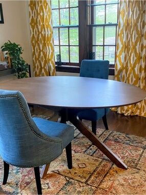 Project 62 Mustard Yellow and White Geometric Drapes 94x 54 (4 panels)